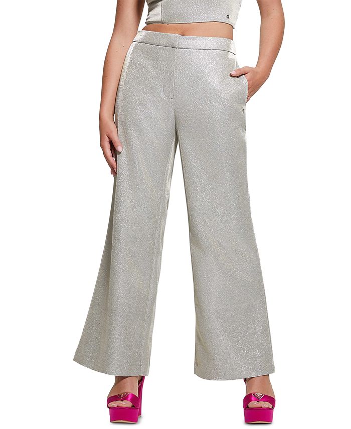 GUESS Women's Brisilda Metallic Pants - Macy's