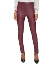 SPANX Faux-Leather Quilted Leggings - Macy's