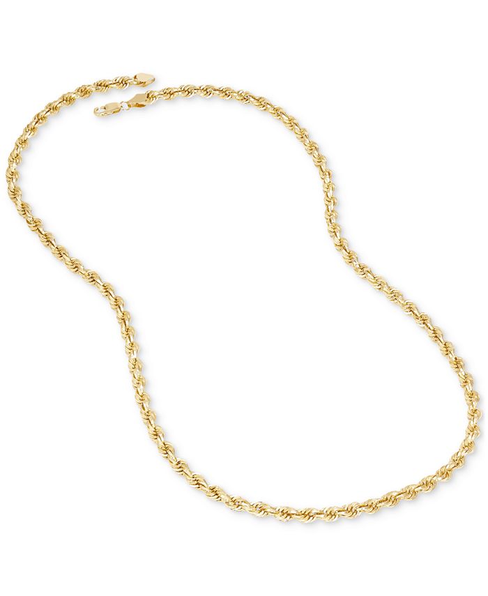 Macy's Evergreen Rope Link 24" Chain Necklace (51/3mm) in 10k Gold