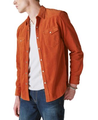 Lucky Brand - Men's Corduroy Western Long Sleeve Snap-Front Shirt