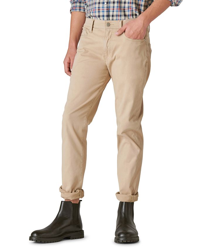 Lucky Brand Uomo 410 Athletic Straight Pantalone In Twill Spazzolato - Vestibilità Atletica Con Elasticità