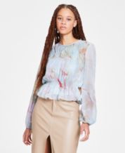 Dressy chiffon blouses plus size on sale
