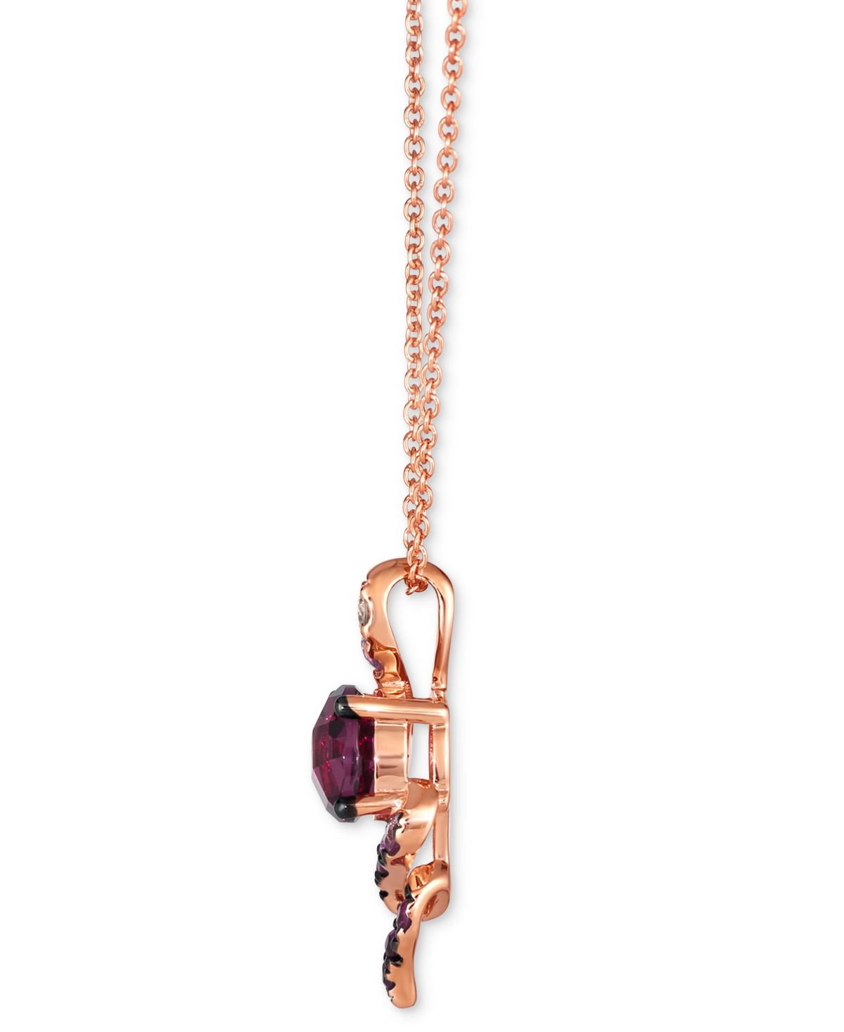 Le Vian Ombre Raspberry Rhodolite (1-1/10 Ct. T.w.) Pink Sapphire Ombre (1/4 Ct. T.w.) & White Sapphire (1/2 In Gold