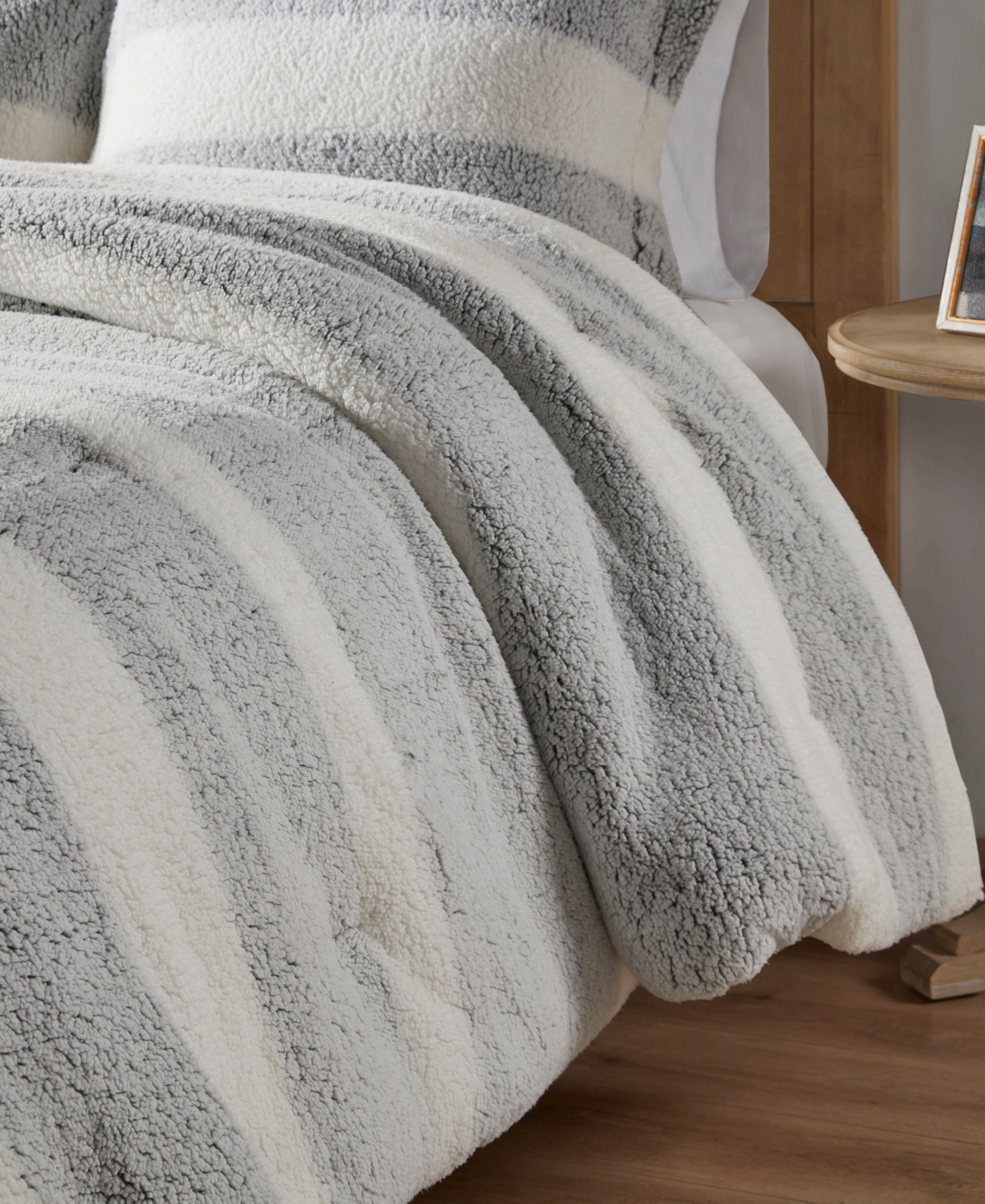 Madison Park Hollis Sherpa 3-piece Comforter Set, Full/queen In Multi