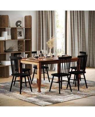 Finnley Wooden Dining Table With Sculpted Legs