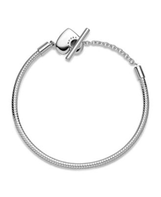 Moments Heart T-Bar Snake Chain Bracelet