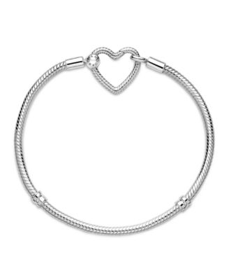 Moments Heart Closure Snake Chain Bracelet