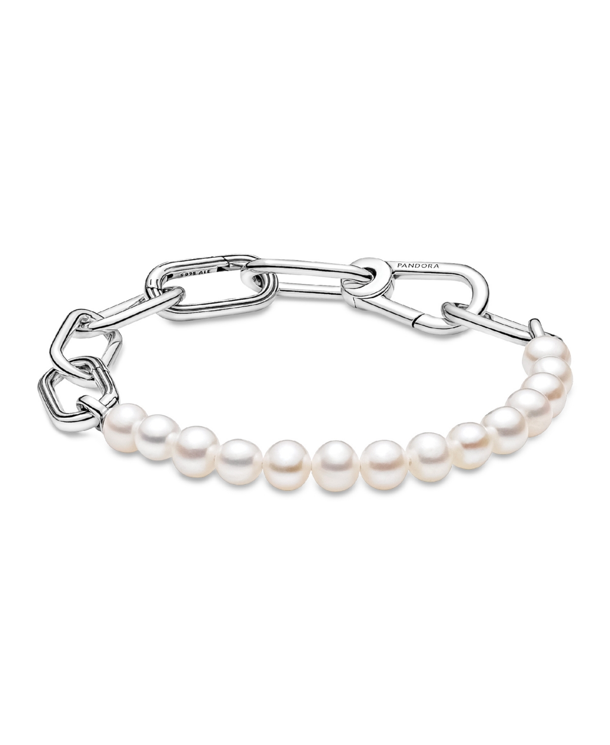 Me Sterling Silver Treated Freshwater Cultured Pearl Bracelet - Silver