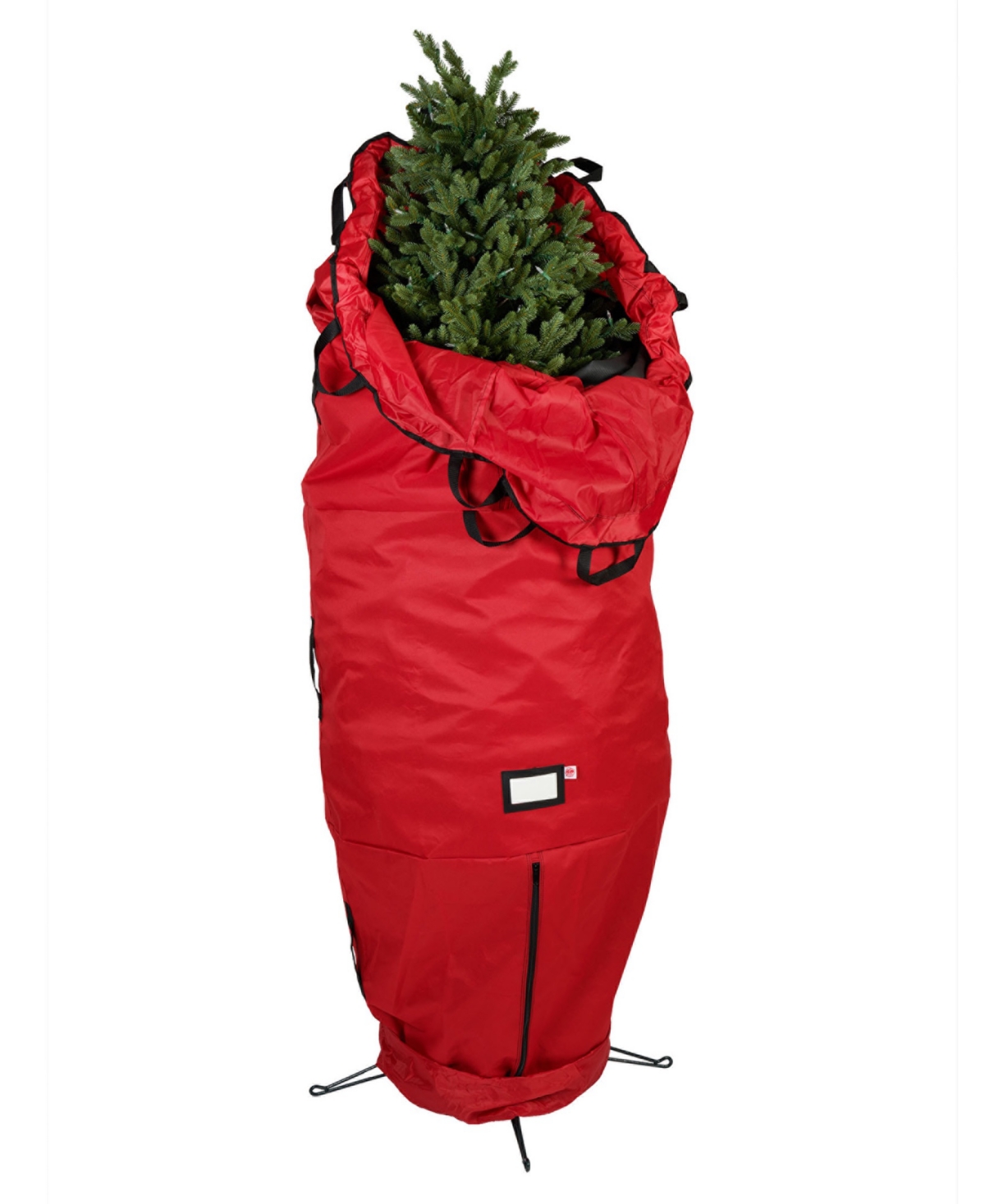 Upright Christmas Tree Storage Bag, 7'-9' trees - Red