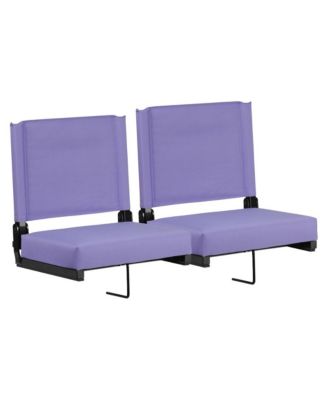 EMMA + OLIVER Set of 2 Aluminium   500 lb. Capacity, Ultra-Padded Seat, Lightweight Stadium Chair