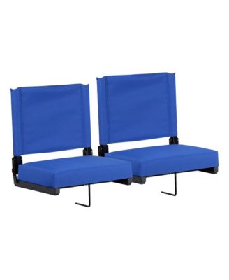 EMMA + OLIVER Set of 2 Aluminium   500 lb. Capacity, Ultra-Padded Seat, Lightweight Stadium Chair