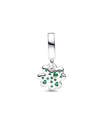 Crystals Four Leaf Clover Dangle Charm
