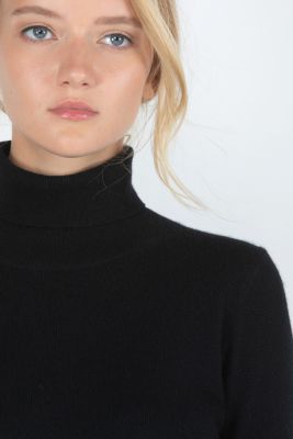 Women's 100% Pure Cashmere Long Sleeve Turtleneck Pullover Sweater