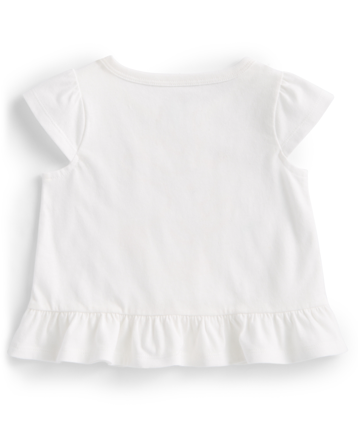 Shop First Impressions Baby Girls Bunny Ruffle T Shirt, Created For Macy's In Angel White