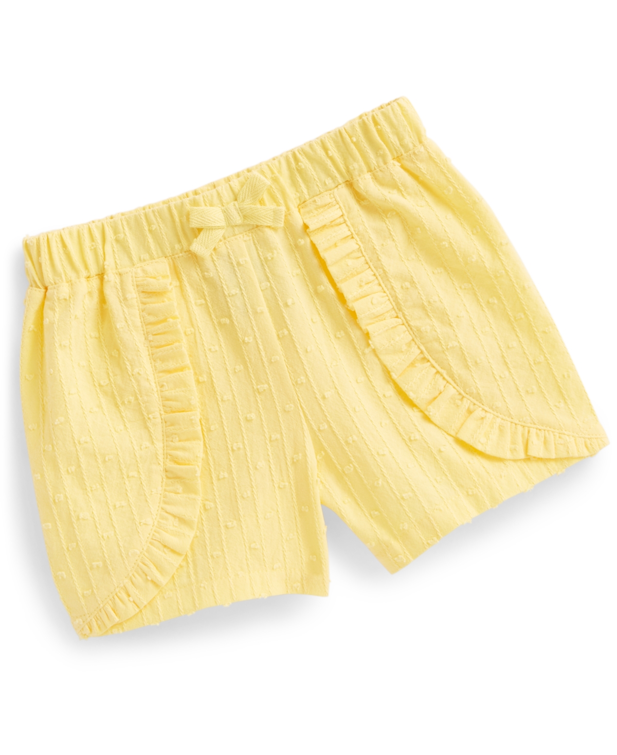 First Impressions Baby Girls Swiss Dot Woven Cotton Ruffled Shorts, Created For Macy's In Snapdragon