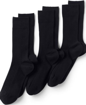 Men's Seamless Toe Cotton Rib Dress Socks (3-pack)