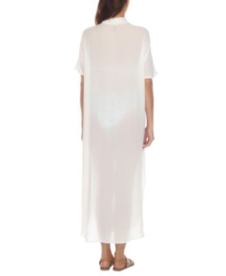 Women's Button-Down Maxi Dress Cover-Up 