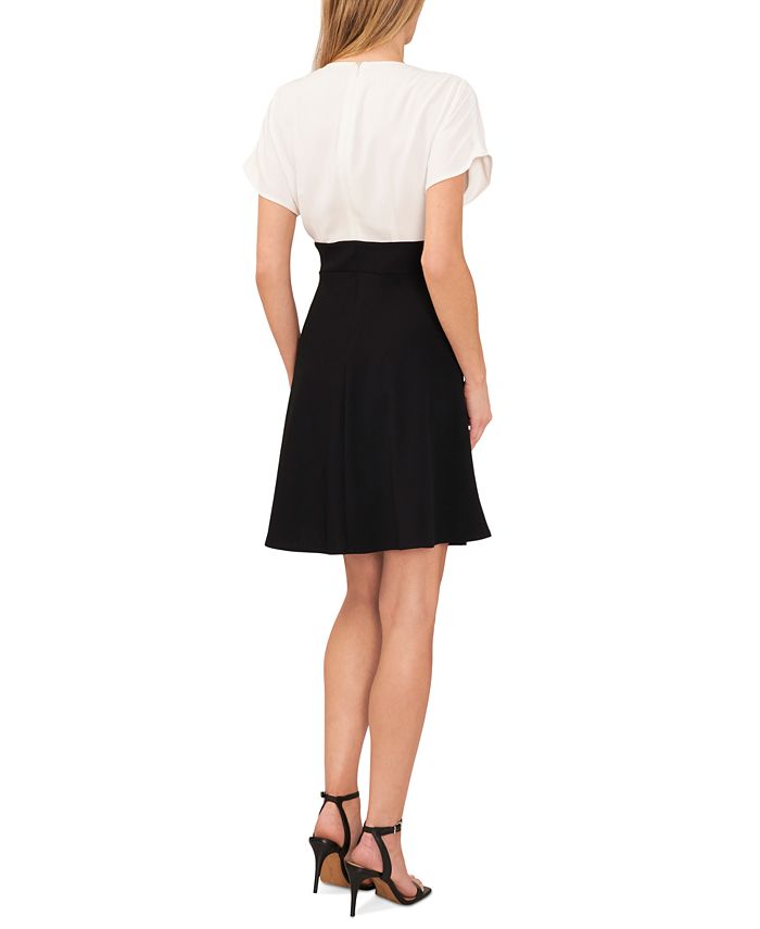 CeCe Women's Colorblocked Dolman Short Sleeve Dress - Macy's