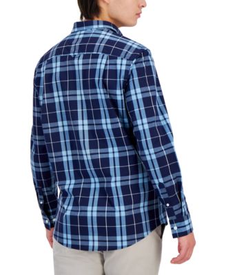 Club Room Mens Perry Plaid Stretch Shirt with Pocket Created for Macys 8390₽