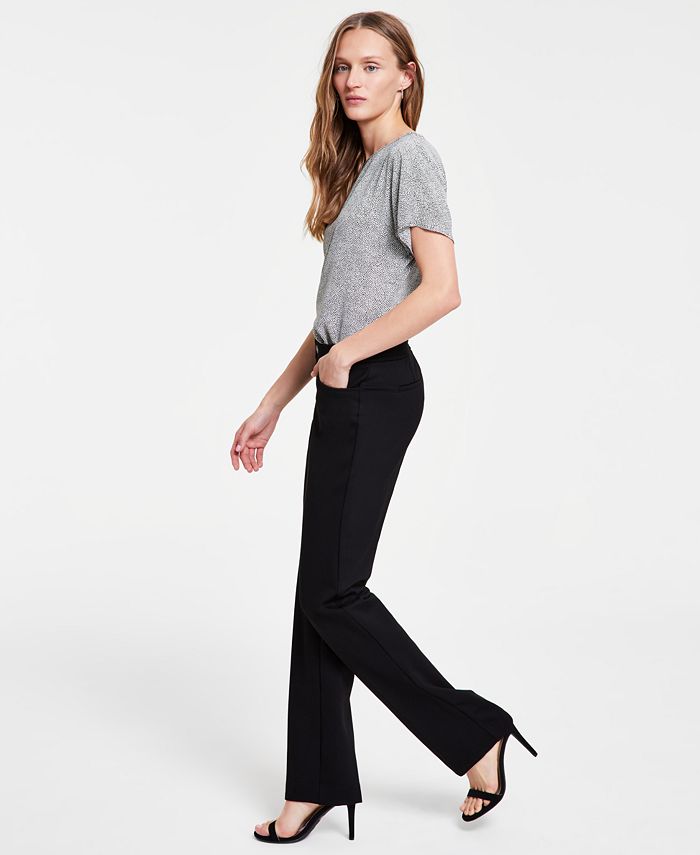 Anne Klein Women's Compression Wide-Leg Pull-On Pants - Macy's