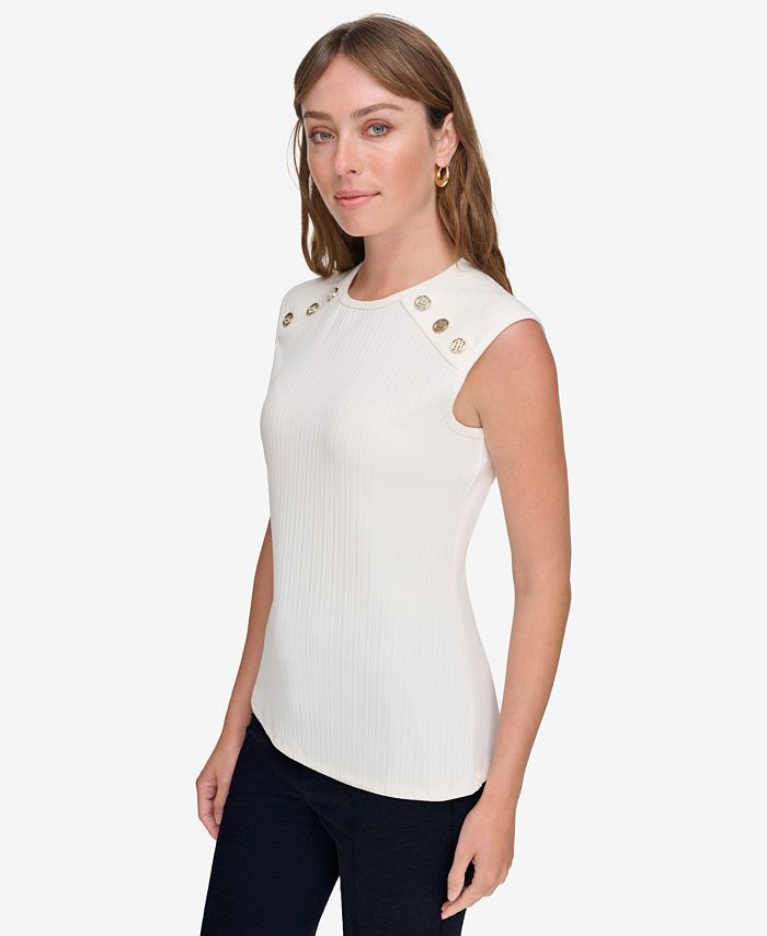 Tommy Hilfiger Women's Embellished Sleeveless Top Macy's