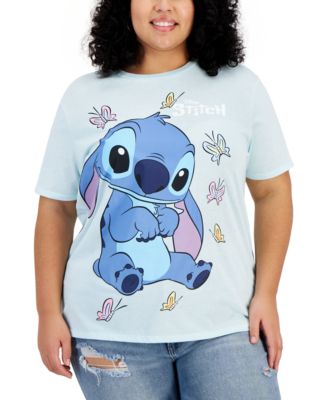 Disney - Trendy Plus Size Stitch Butterfly T-Shirt