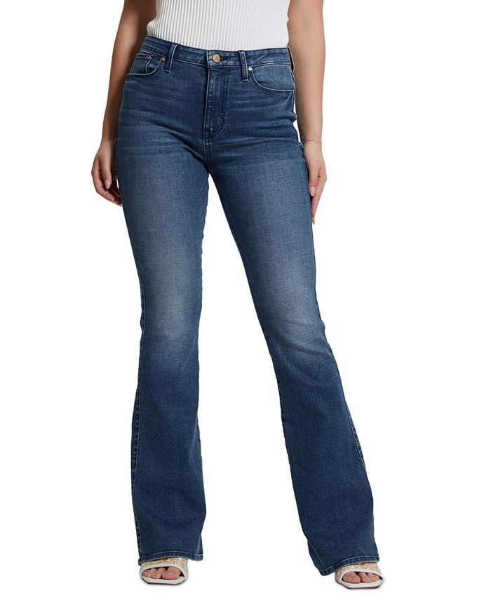 GUESS Women's Sexy High-Rise Flared-Leg Jeans - Macy's