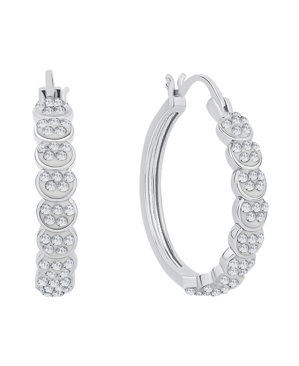 And Now This Crystal Circle Hoop Earring In Silver