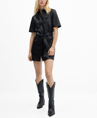 patent leather corset dress Black Corset Mini Dress