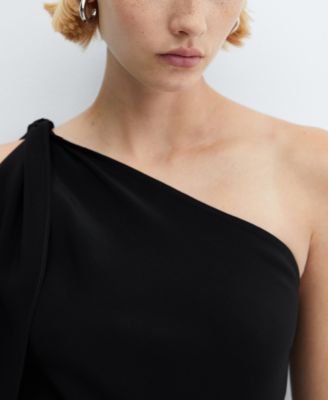 MANGO Women's Asymmetric Bow Dress
