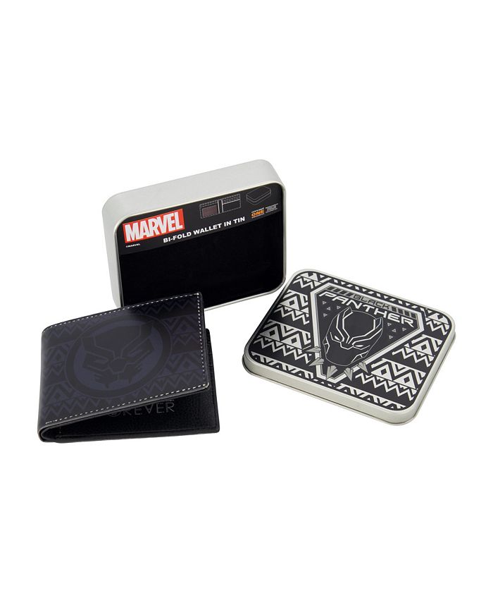 Marvel BLACK PANTHER LOGO Bifold Wallet, Slim Wallet with Decorative