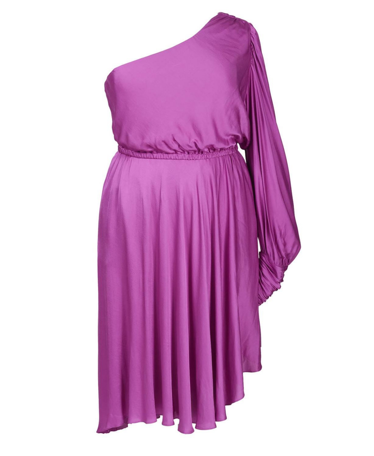 - Women's Plus Size Olivia One Shoulder Dress - Berry