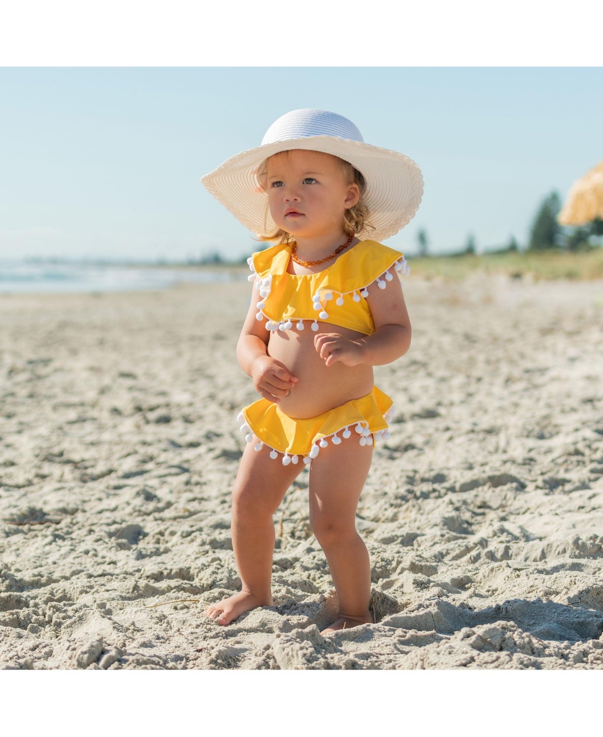 Toddler, Child Girls HelloFlounce Bikini - Yellow