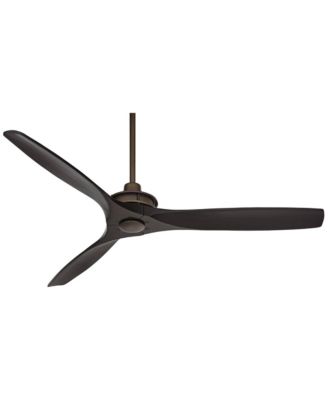 52" Rustic Farmhouse 3 Blade Indoor Ceiling Fan with Remote Control Oil Rubbed Bronze Matte Black Wood for Living Kitchen Bedroom Family