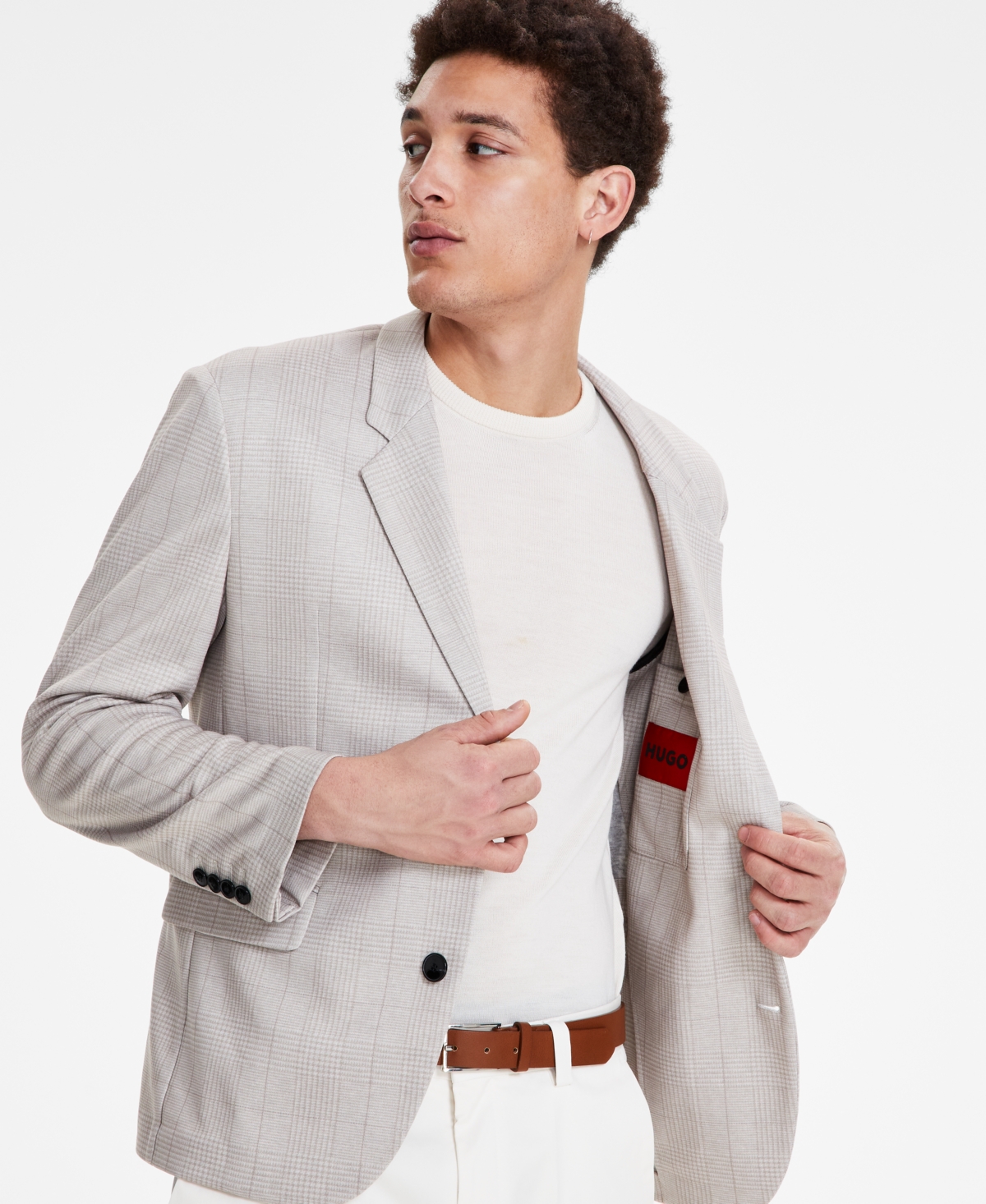 Hugo by Hugo Boss Men's Modern-Fit Plaid Sport Coat