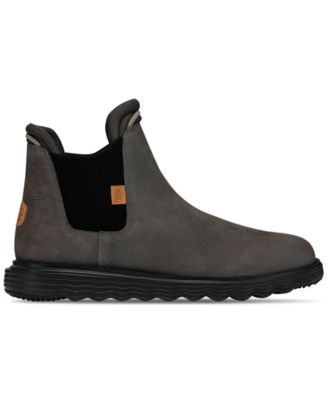AMAZIDEAL Men's Leather Chelsea Boots - Slip-On Ankle Booties With Buckle, Non-Slip Sole - View #4