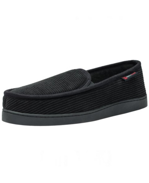 Мужские Alpine Swiss Men's Wide Slippers Steve Moccasin House Shoes Memory Foam Insole Corduroy Slip-On Terry Lining Indoor Outdoor Non-Slip Rubber Outsole