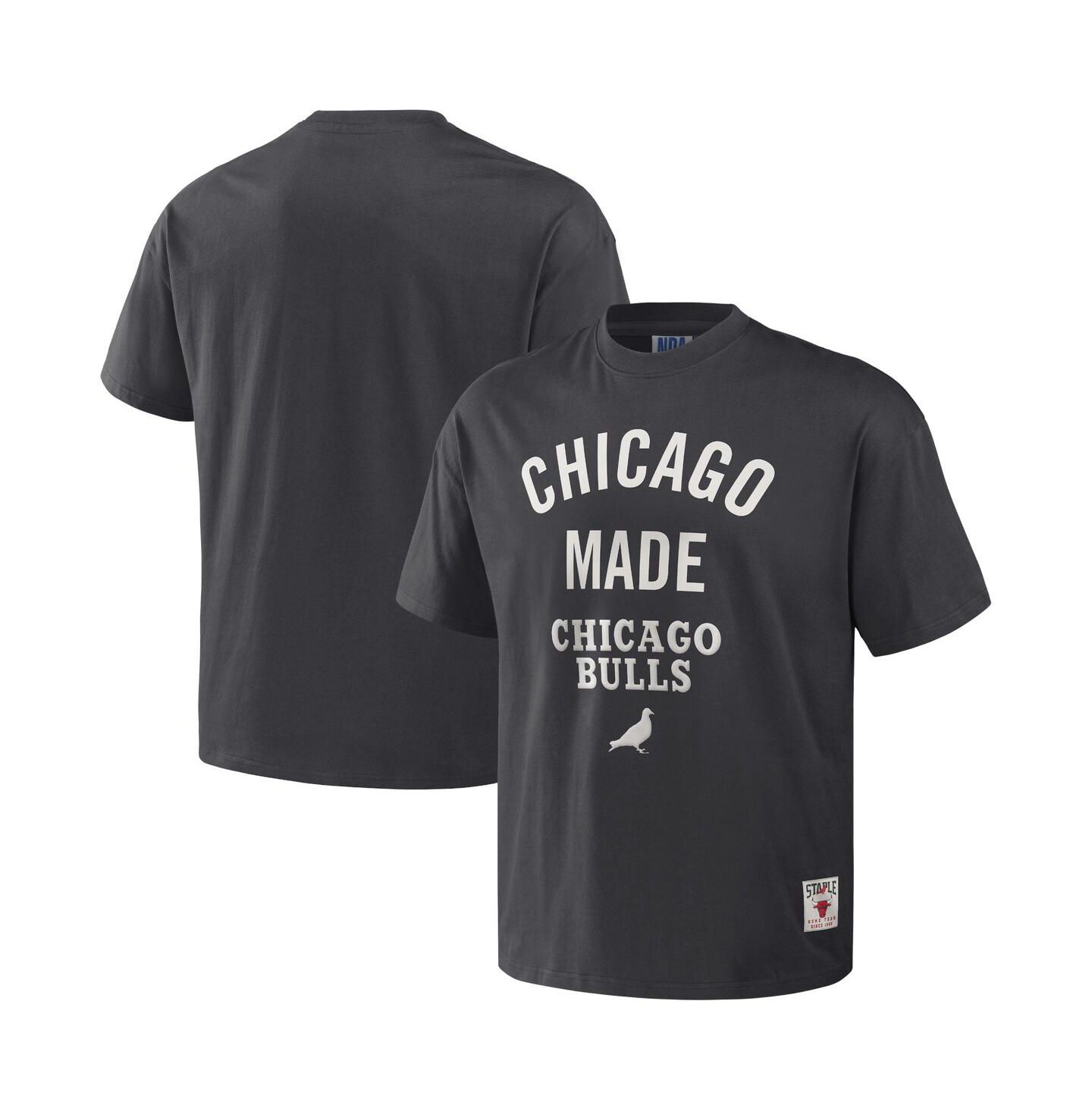 Мужская футболка Staple NBA x Anthracite Chicago Bulls Heavyweight Oversized — фото 1