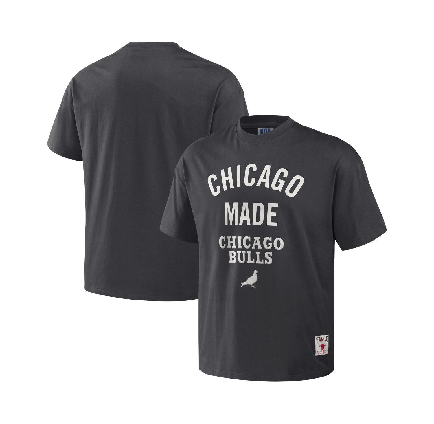 Men's NBA x Anthracite Chicago Bulls Heavyweight Oversized T-shirt