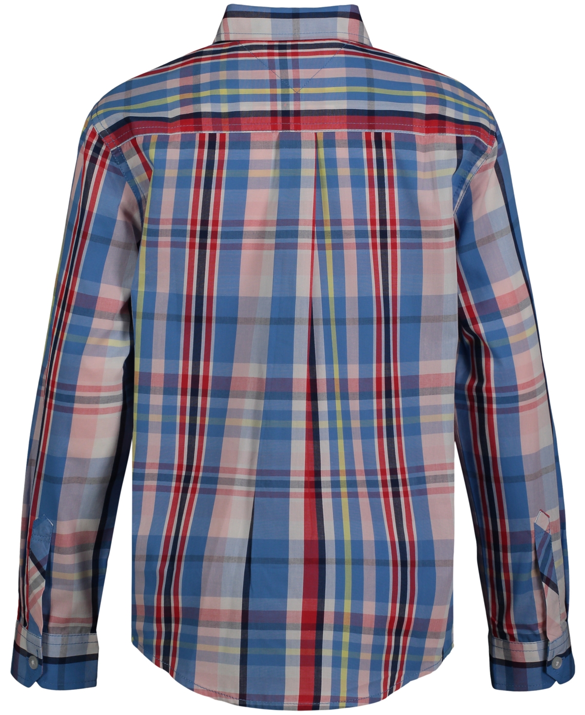 Shop Tommy Hilfiger Little Boys Long Sleeve Plaid Shirt In Regatta
