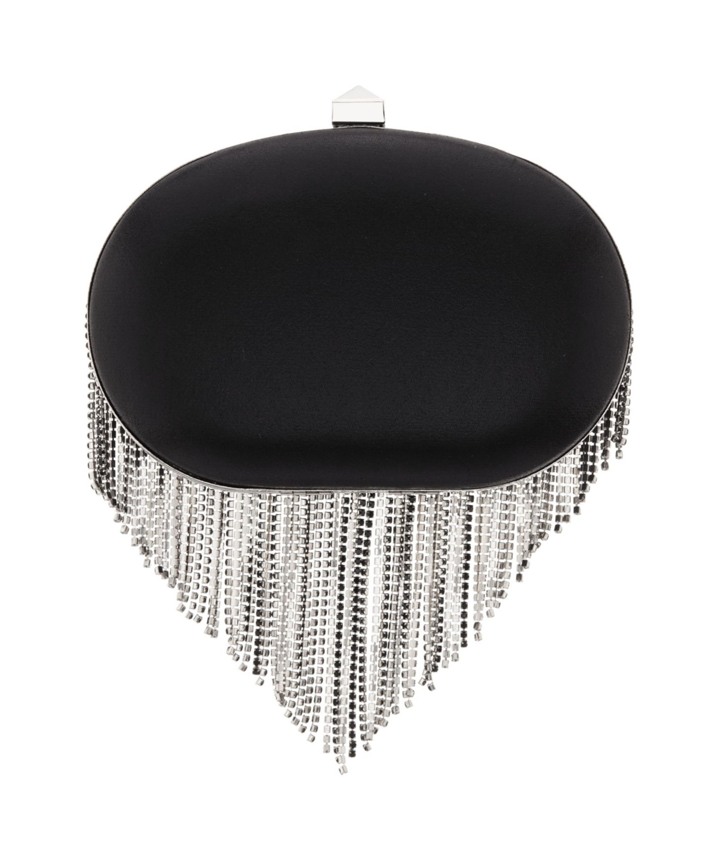 Женские клатчи Nina Crystal Chain Draped Minaudiere, цвет: Чёрный — фото 2