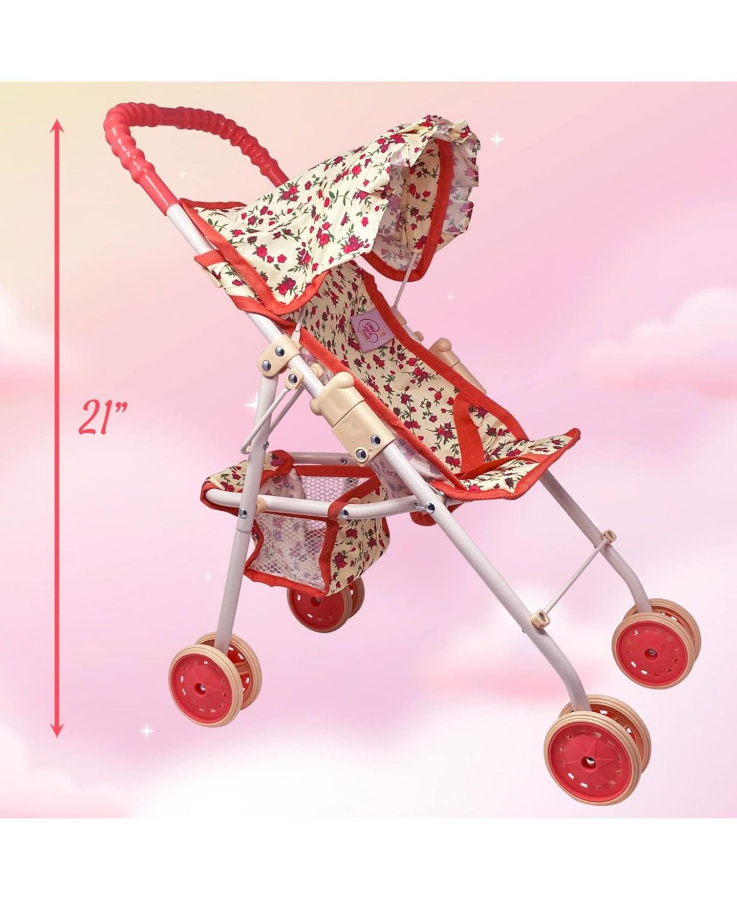 Детская игрушка The New York Doll Collection My First Doll Stroller, цвет: Бежевый — фото 3