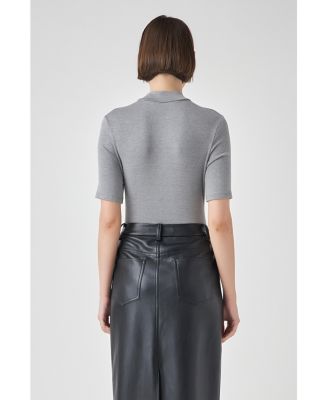 Women's Soft Mock Neck Bodysuit