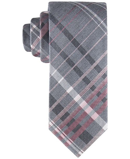 alfani Calvin Klein Men's Large Ombre Grid Tie Men's Fashion & Accessories