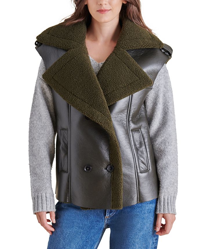 Steve Madden Women's Fawn Sleeveless MixedMedia Vest Macy's