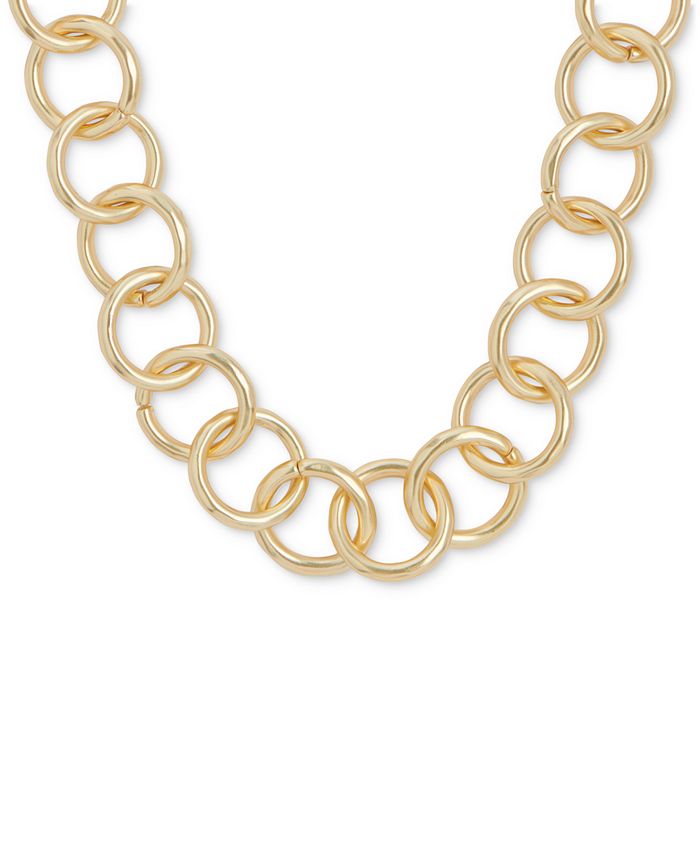 Lucky Brand GoldTone Chain Link Collar Necklace, 16" + 3" extender