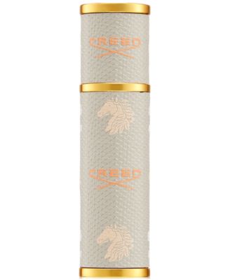 Leather Refillable Travel Atomizer Beige, 0.16 oz.