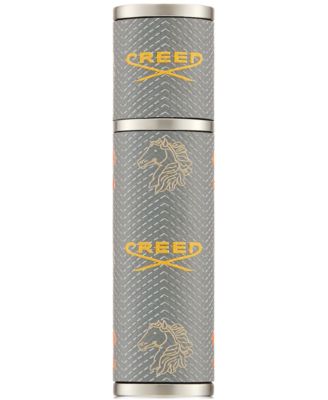 Leather Refillable Travel Atomizer Grey, 0.16 oz.