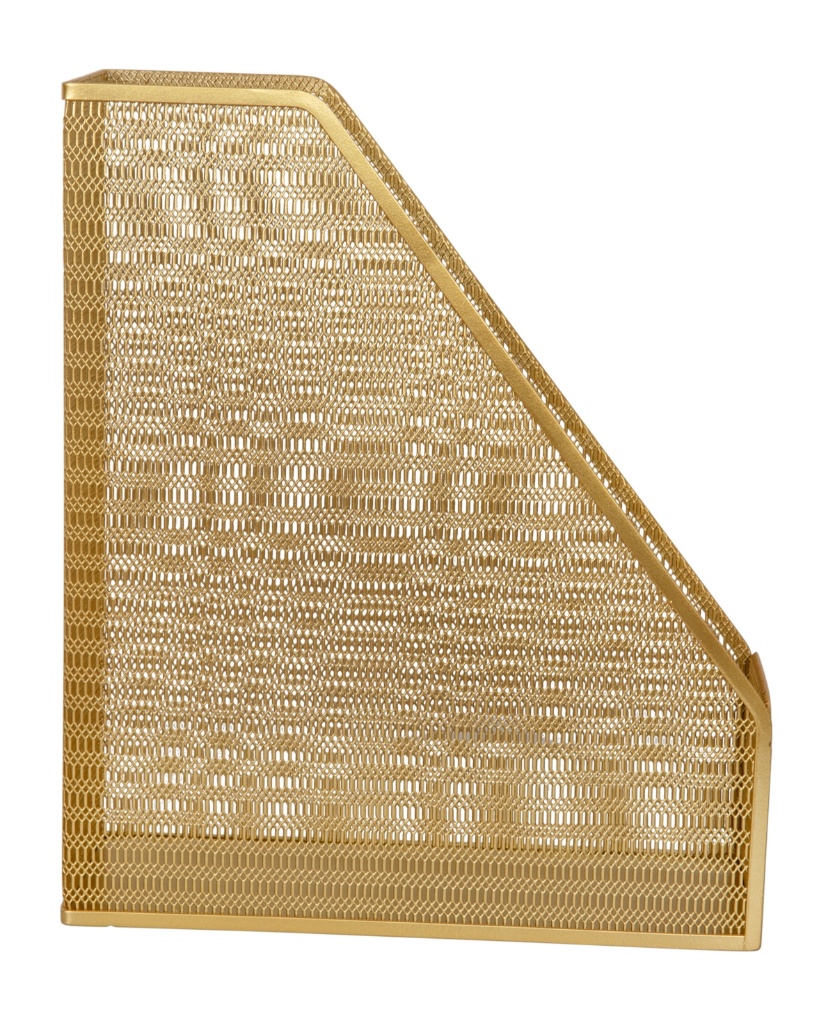 Martha Stewart Ryder Mesh Metal Single Slot Magazine File Holder, Desktop Organizer, 9.75 x 3.75 x 11.5