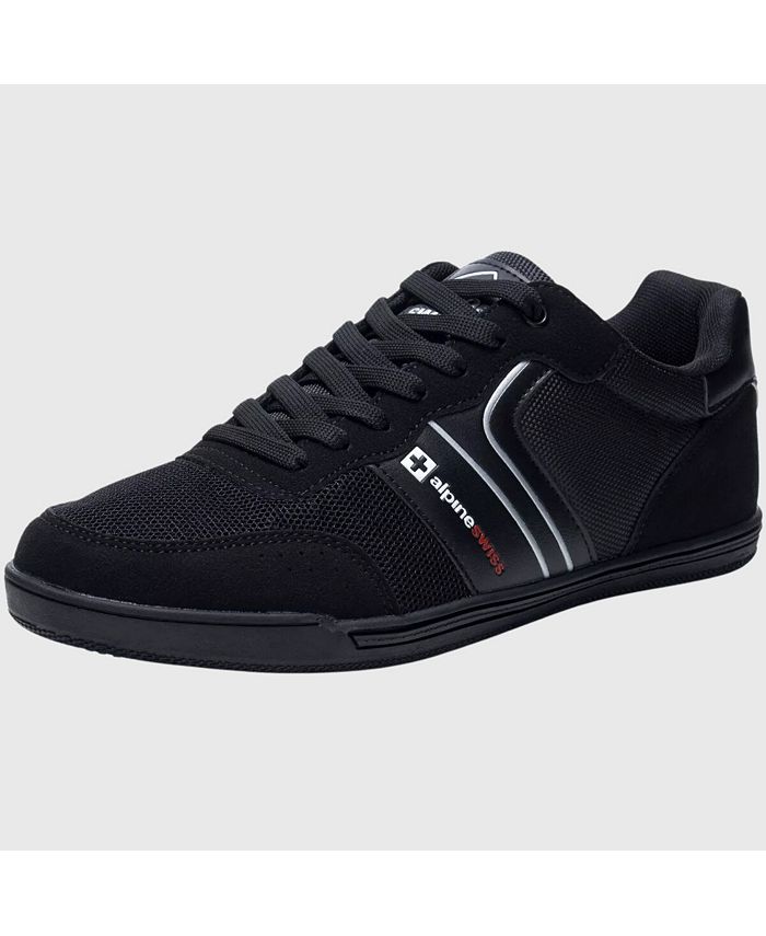 Alpine Swiss Liam Mens Fashion Sneakers Suede Trim Low Top Lace Up